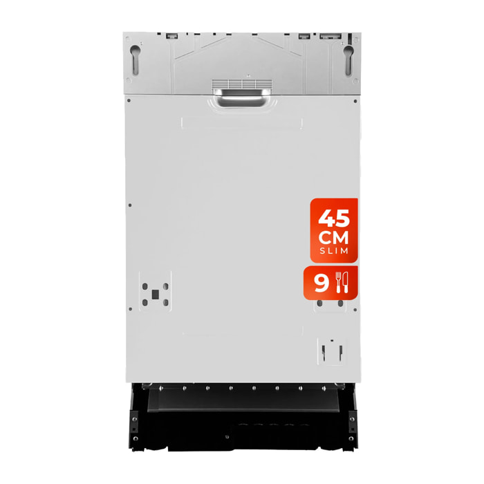 LAVAVAJILLAS INTEGRABLE EVVO Di.2 Slim (45 cm), 9 Cubiertos, 8 Programas, Inox, Ancho 450 mm