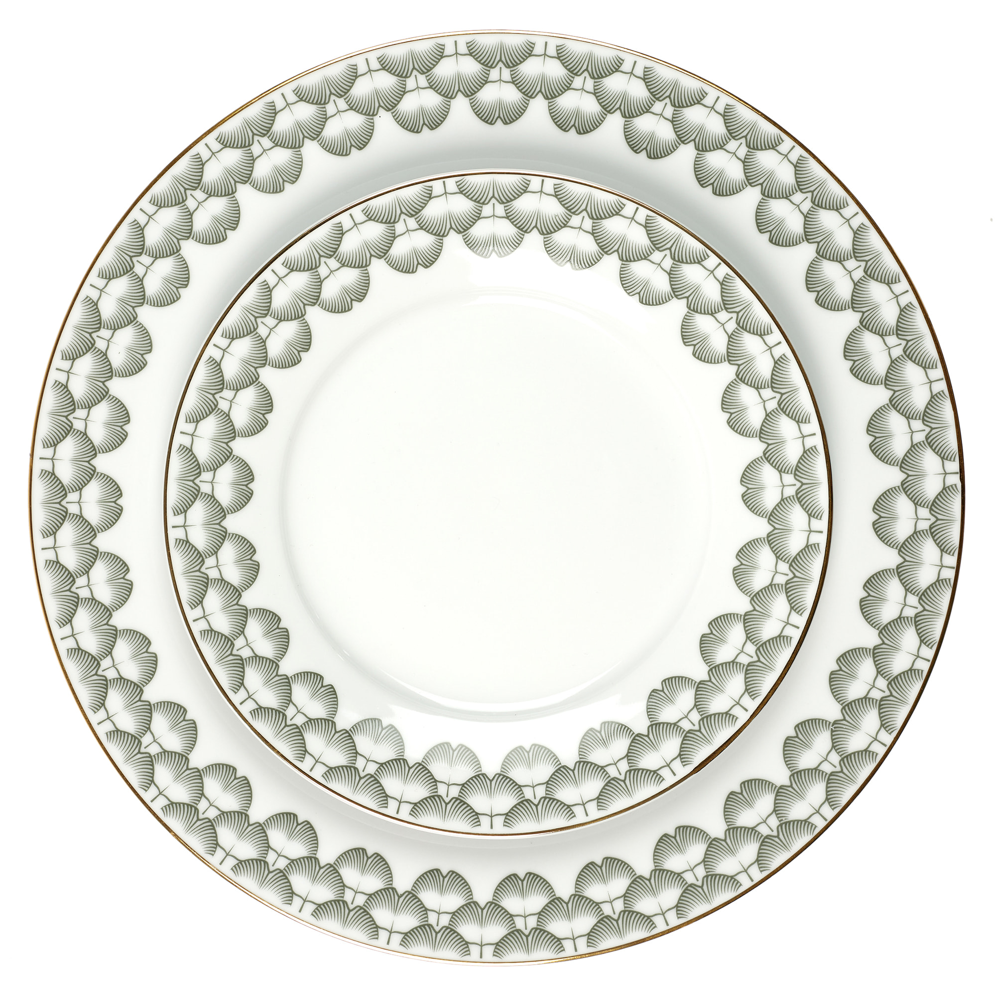 Service 12 Pieces Porcelaine Ginko