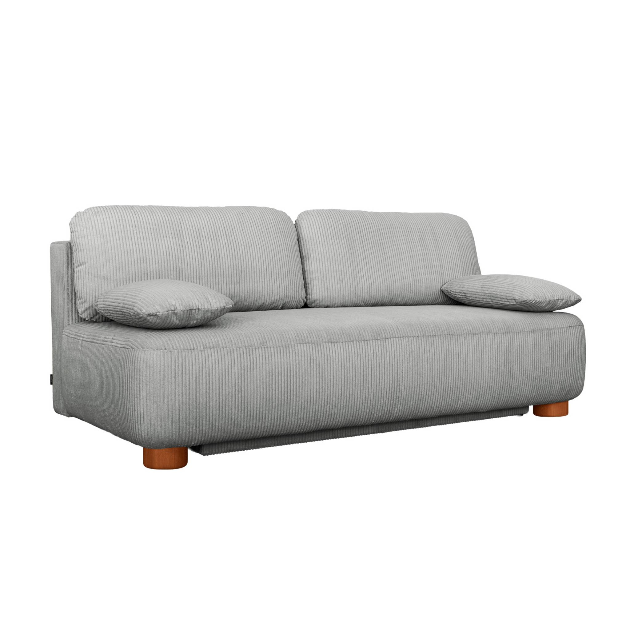 Banquette convertible 3 places velours côtelé avec coffre SELMA
