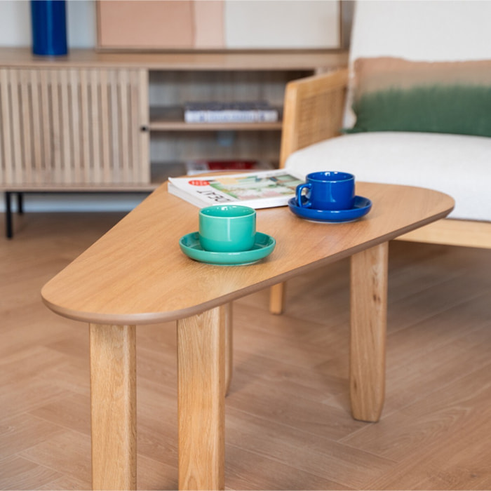 Table basse organique en bois 100 cm - GALIA