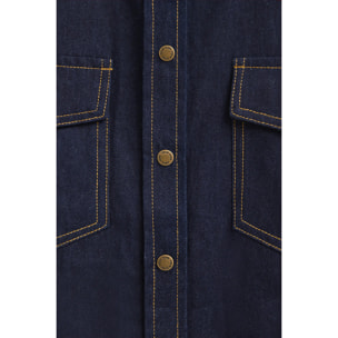 Camisa vaquera azul de corte relajado