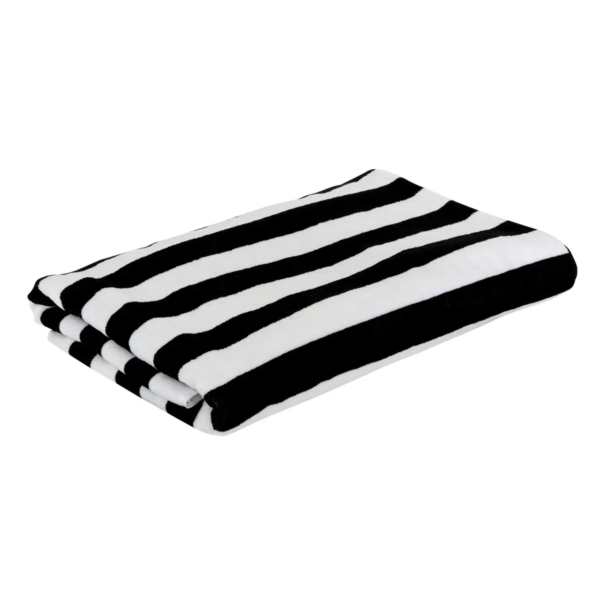 Drap de bain The palm resort 90x180cm noir et blanc en coton