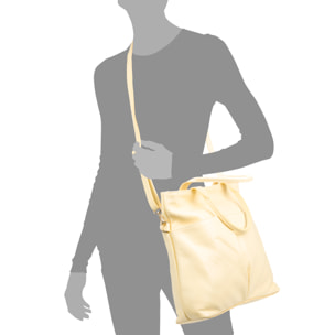 Bedizzole Borsa a spalla Donna. Pelle autentica Dollaro.