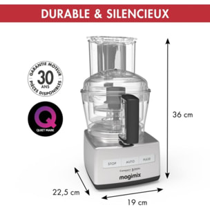 Robot multifonction MAGIMIX CS 3200 XL Chrome Mat 18371F