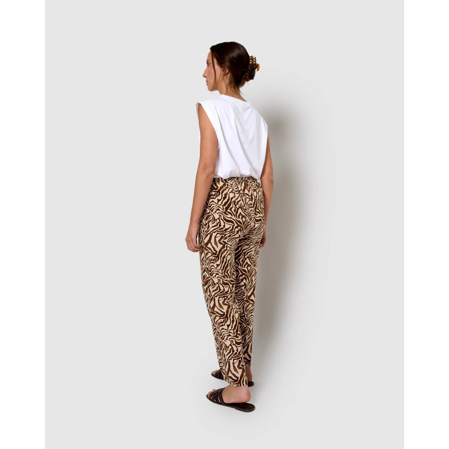 Pantalón viscosa marion marrón