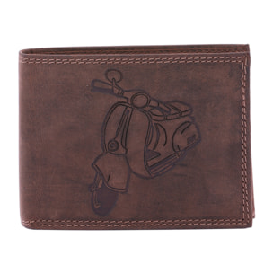 Portafoglio  da uomo In Vera pelle Made in Italy 9,5x12,5x2,5 cm