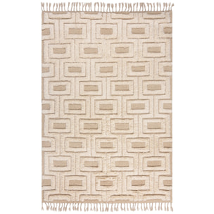 Tapis shaggy en laine GREEK KEY