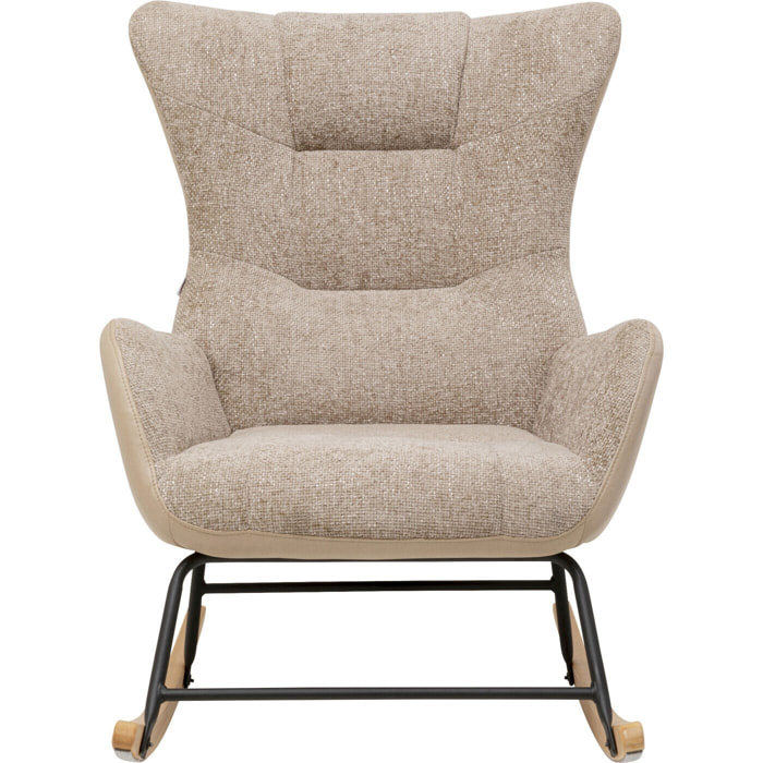 Fauteuil à bascule Romeo beige Kare Design
