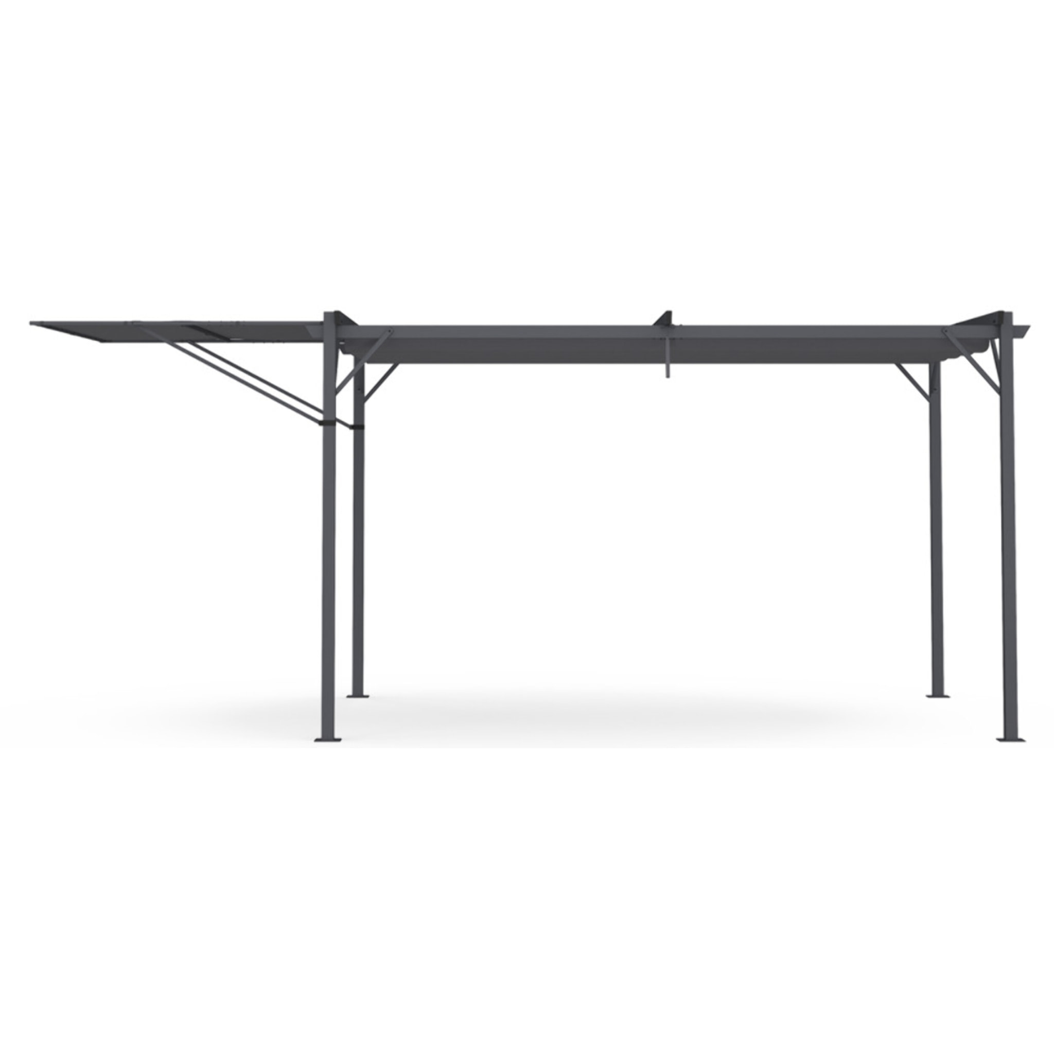 Pergola Marina en acier avec toit rétractable et inclinable 3x4m