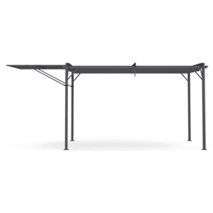 Pergola Marina en acier avec toit rétractable et inclinable 3x4m