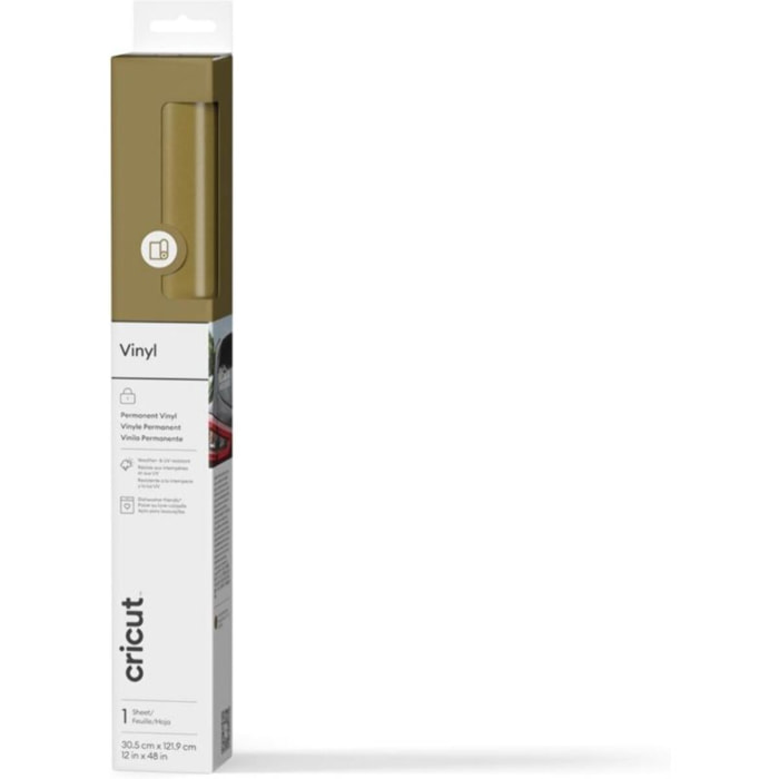 Accessoire CRICUT Premium Vinyl Permanent 30x120cm (Gold)
