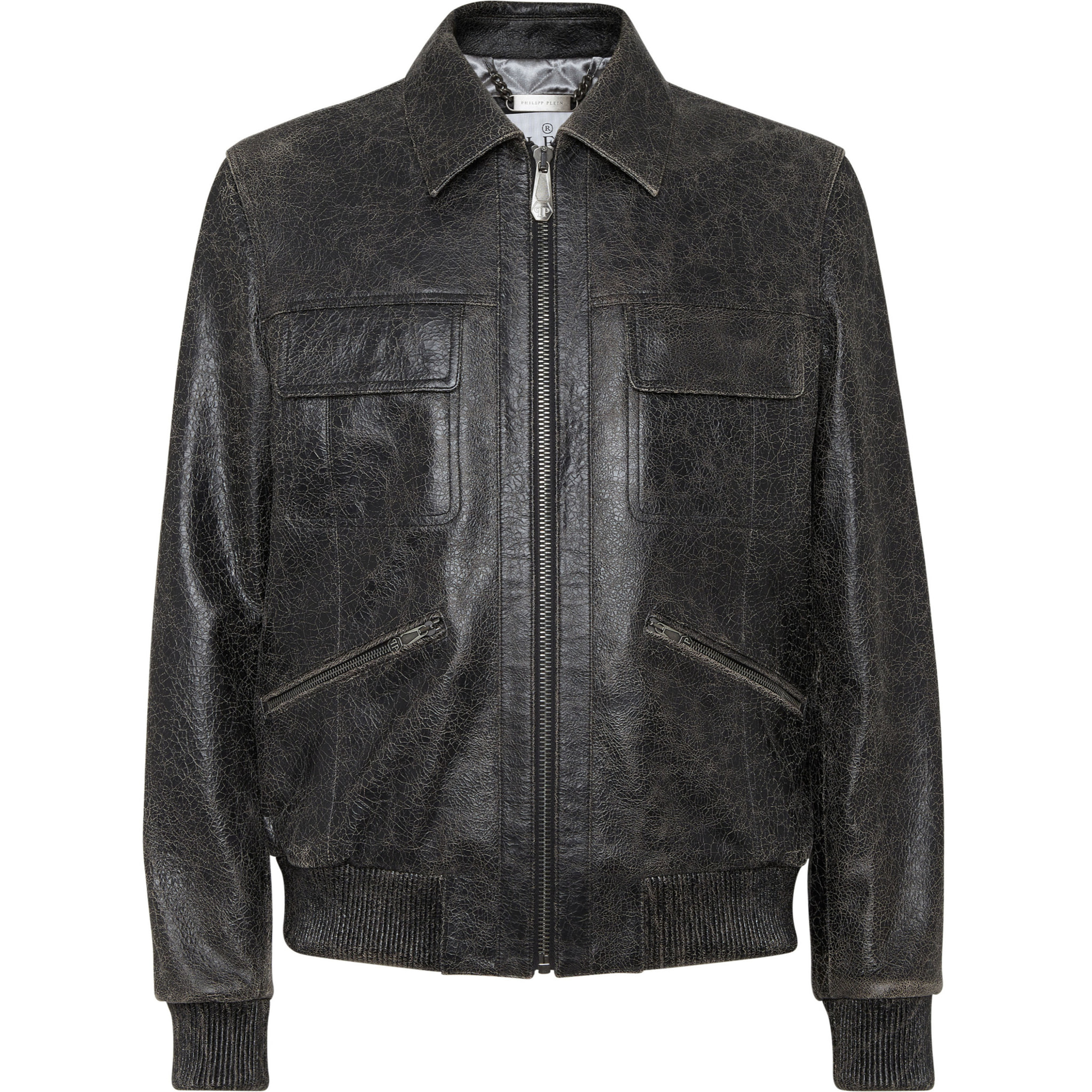 PHILIPP PLEIN Leather Bomber
