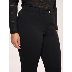 Fiorella Rubino - Pantalones Flare en tejido stretch - Negro