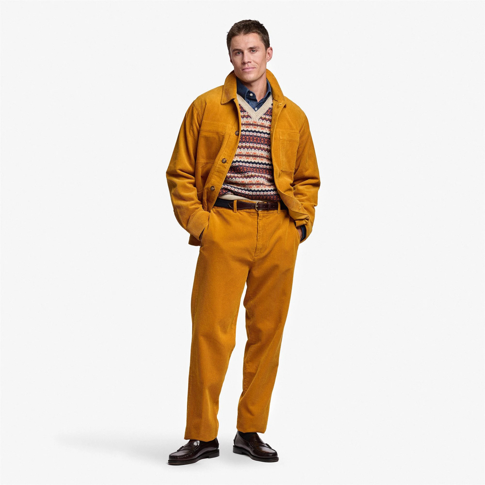 Sebago - Giacche Uomo Donna Giallo - Dorr Corduroy