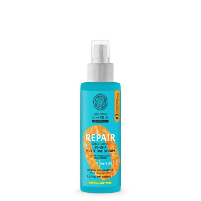Oblepikha_O Repair - Sérum 20-en-1 Kératine à l'argousier Cheveux Secs et Abimés 200ml