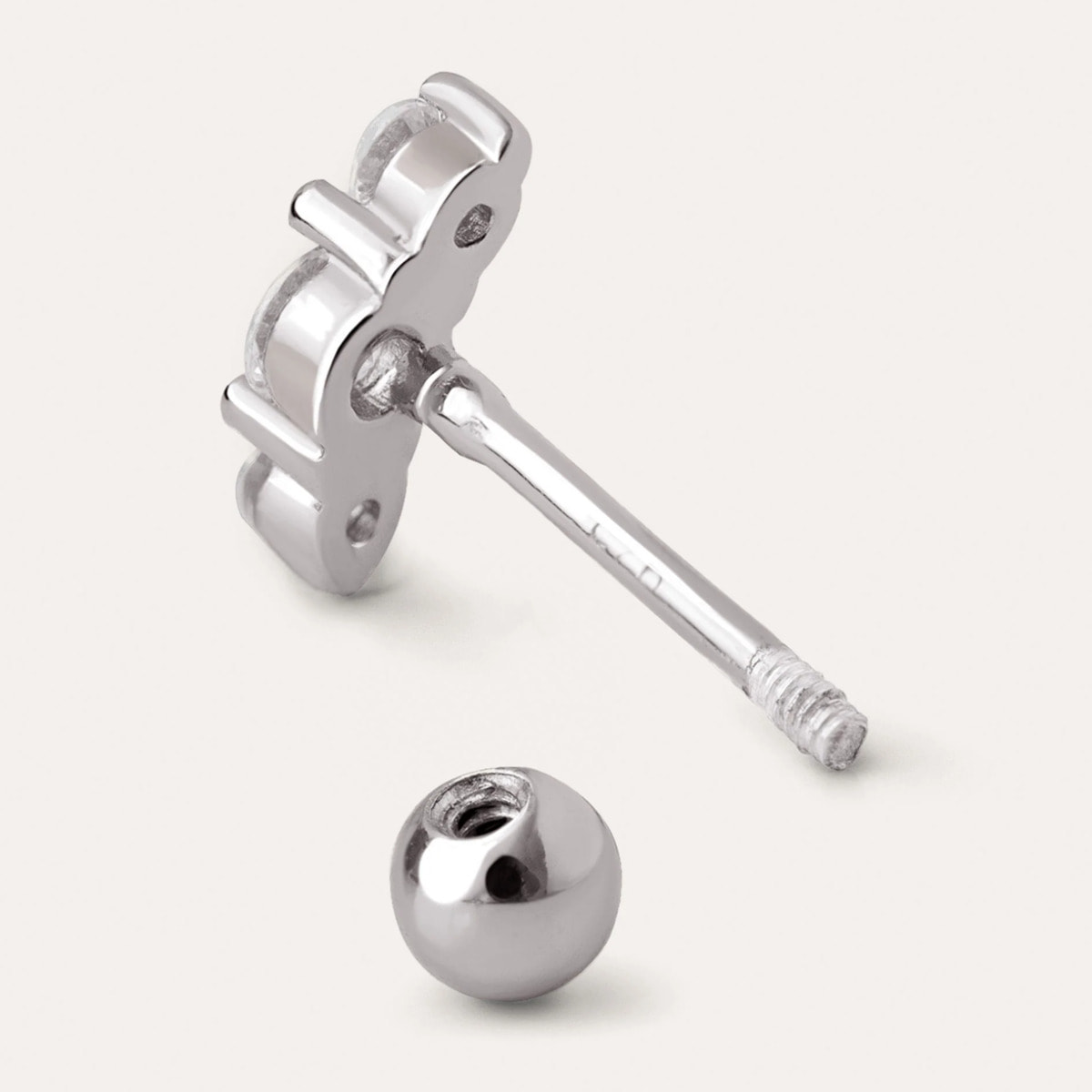 Pendiente Suelto Freesia Spark Plata