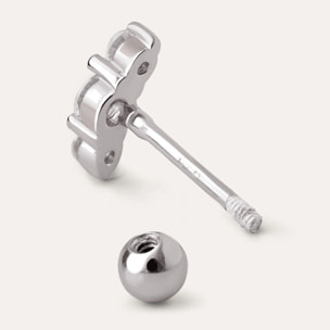 Pendiente Suelto Freesia Spark Plata