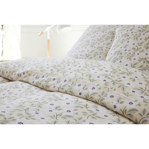 Parure housse de couette 100% gaze de coton imprimé loucile