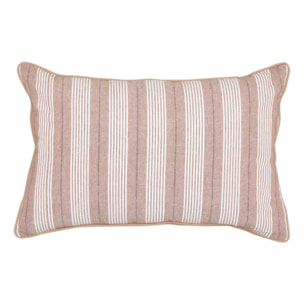 Coussin Groove 58x38cm rayé beige lin