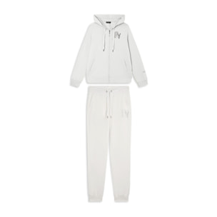 Tuta donna in French Terry Modal con zip e cappuccio