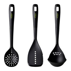 Set de 3 utensilios de cocina de nylon Xtra (cuchara ranurada, cazo y espátula) – San Ignacio