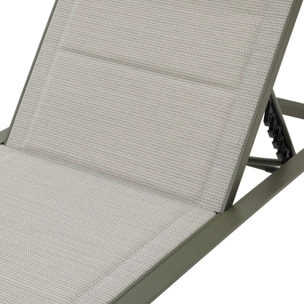 Transat "Allure" vert & vert laurier 2 roues en aluminium et texaline