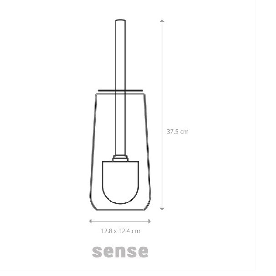 Brosse Wc Céramique SENSE Blanc shinny Elements by Spirella