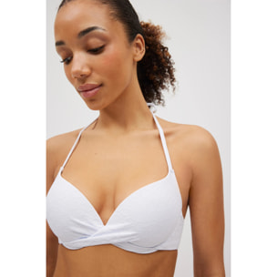 Set bikini push-up doppio strutturato bianco