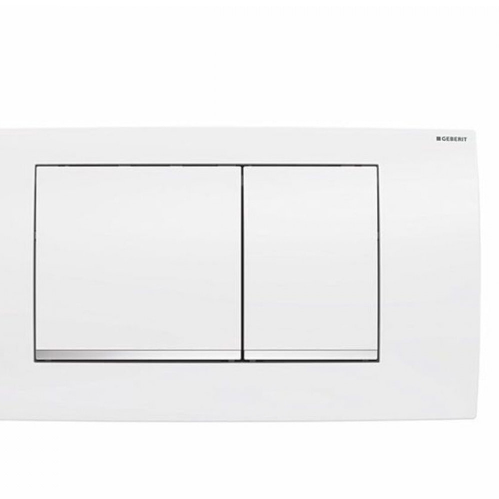 Plaque de déclenchement twinline30, double touche, blanc/chrome  (115.899.kj.1)