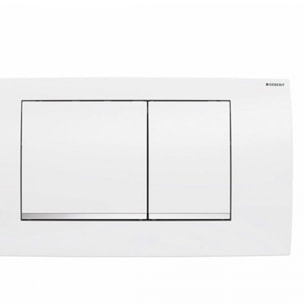 Plaque de déclenchement twinline30, double touche, blanc/chrome  (115.899.kj.1)