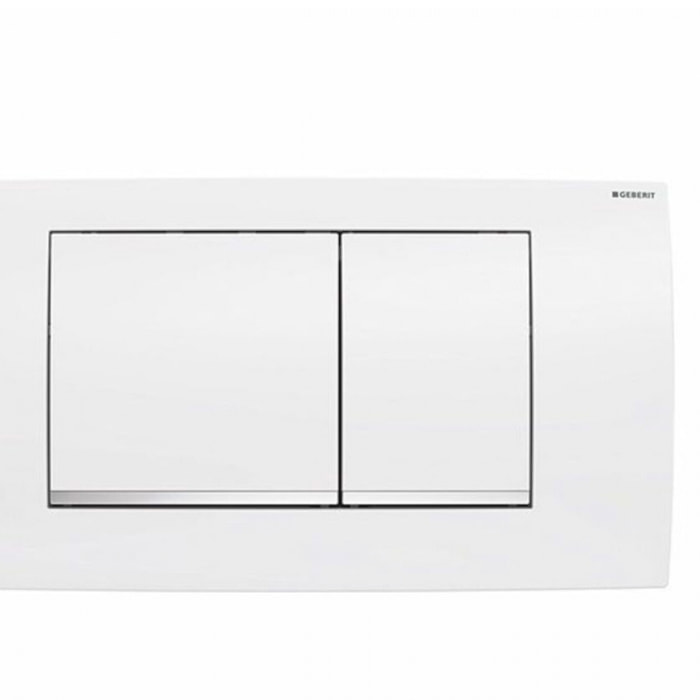 Plaque de déclenchement twinline30, double touche, blanc/chrome  (115.899.kj.1)