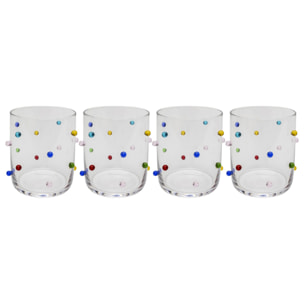 Verres à eau Party Dots set de 4 Kare Design