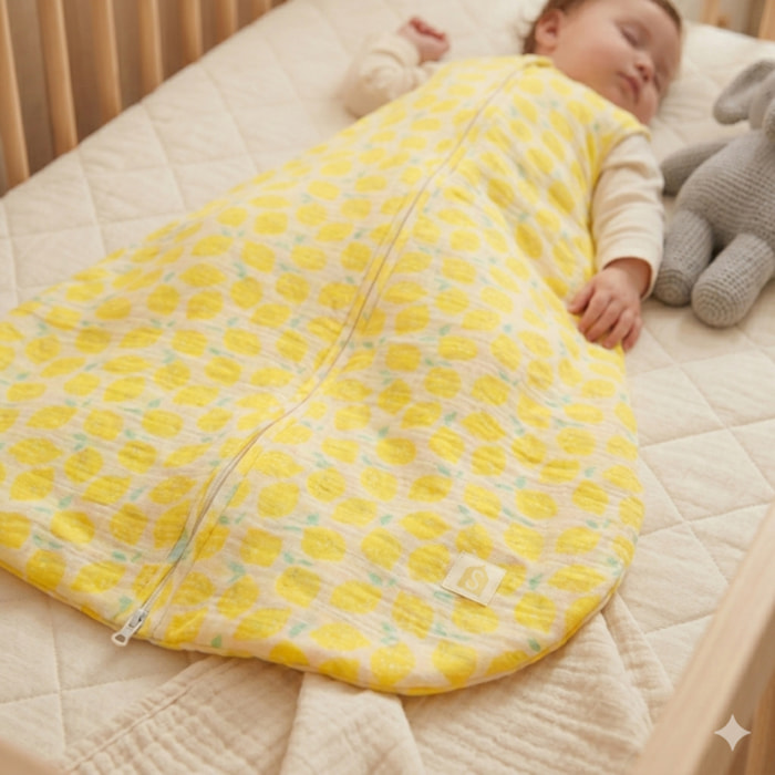 Gigoteuse d'été bébé en double gaze de coton imprimé