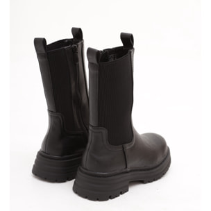 STIVALETTO ELASTICO E ZIP NERO