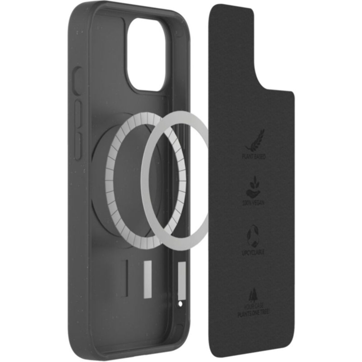 Coque bumper WOODCESSORIES iPhone 14 Plus BioCase noir