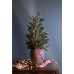 Vaso In Ceramica Con Effetto Legno. Altezza 30 Cm - Pezzi 1 - 24,5X30X34,5cm - Colore: Marrone - Bianchi Dino - Ceramica