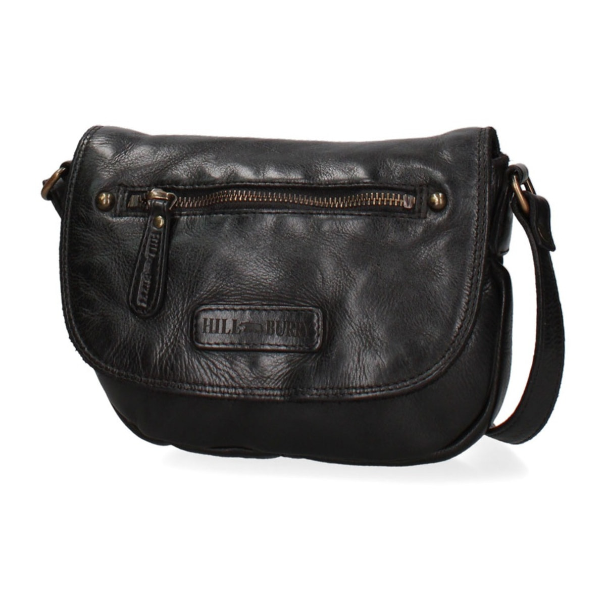 Borsa a tracolla uomo in vera pelle - Modello False - Casual - 21.0 x 17.0 x 4.5 cm