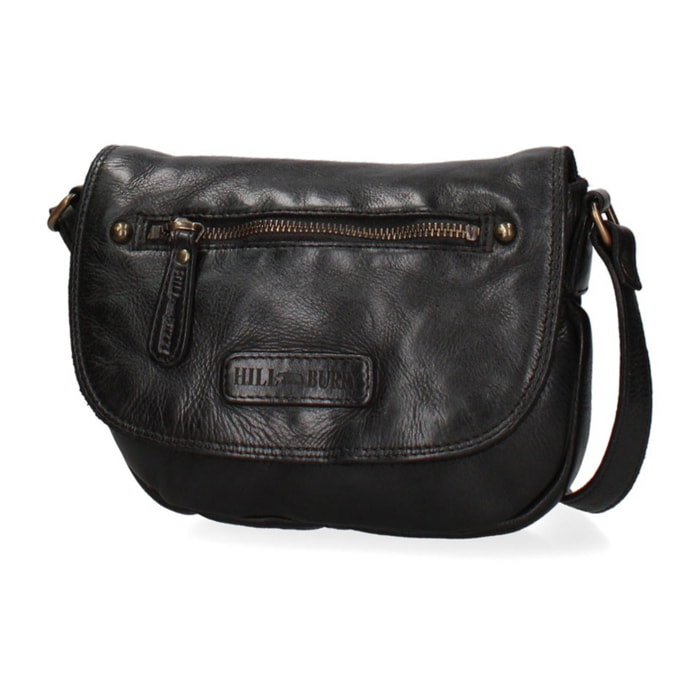 Borsa a tracolla uomo in vera pelle - Modello False - Casual - 21.0 x 17.0 x 4.5 cm