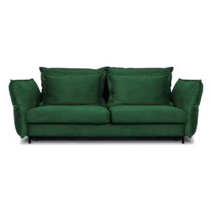 Canapé Velours Droit Convertible Verduro - 3 Places