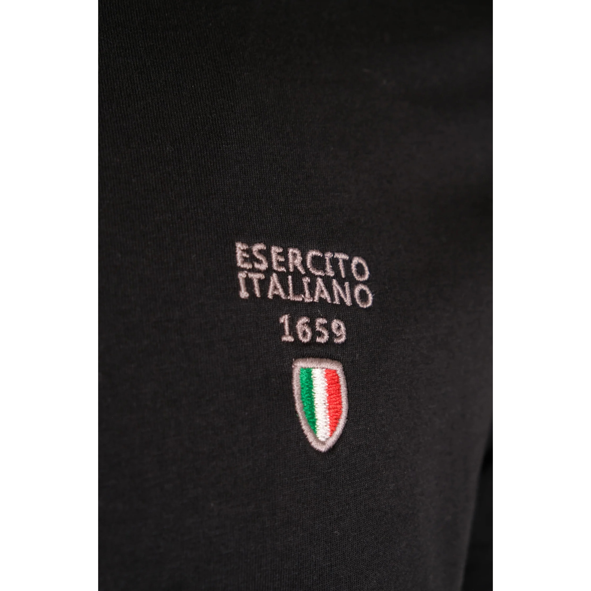 T-shirt Esercito nera in cotone uomo