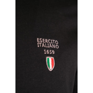 T-shirt Esercito nera in cotone uomo