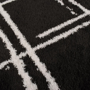 Tapis shaggy tissé motif géométrique RADO