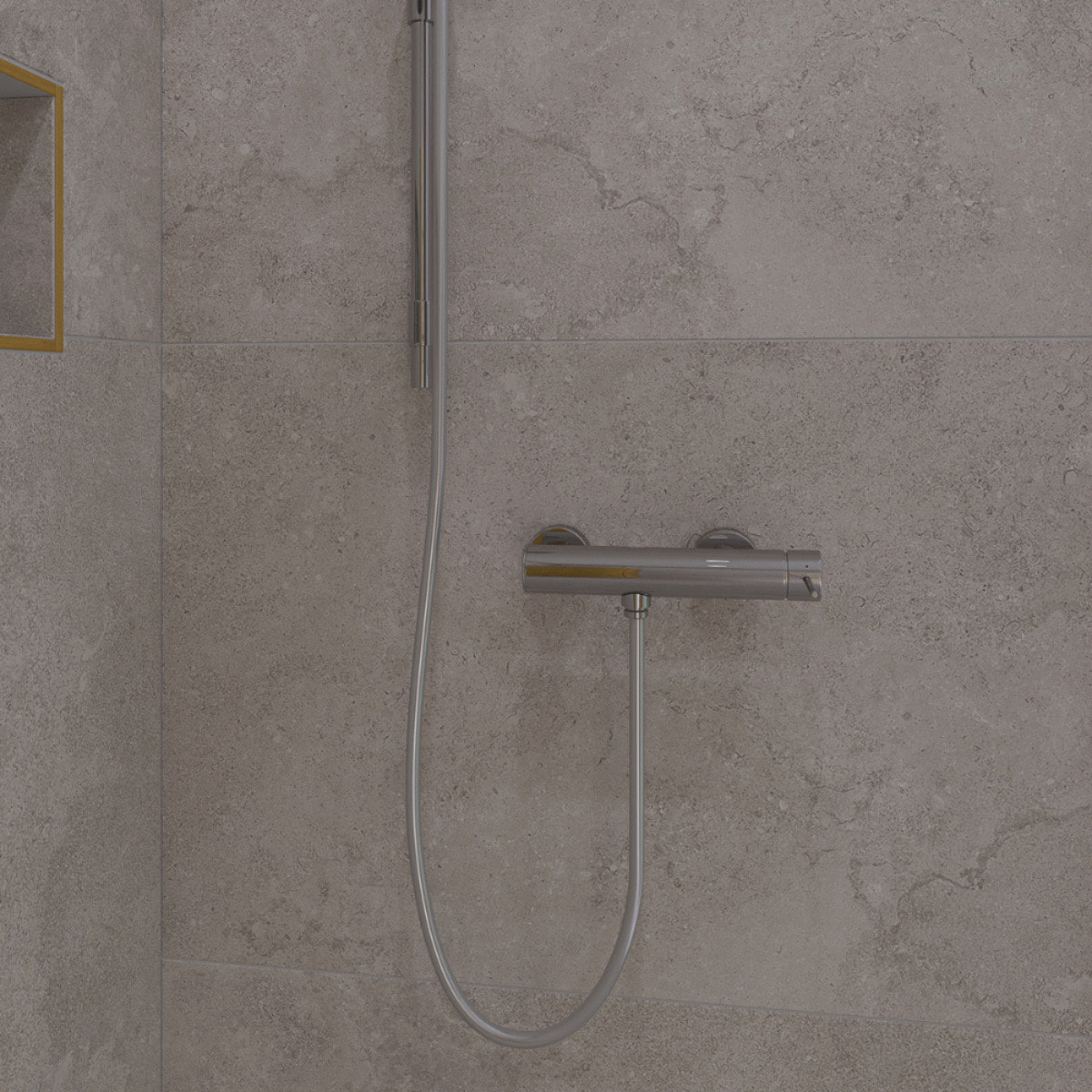 Aurum mitigeur de douche mural 150 mm à levier sans set de douche, chrome brillant (SATBAUR268CR)