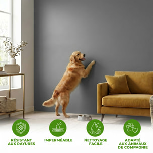 Rouleau adhésif décoratif Vinyle au Mètre - Gris fonce - Sticker Lavable Imperméable Mur Cuisine Meubles