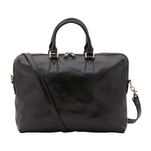 Borsa da lavoro uomo in vera pelle - Modello False - Made in Italy - 37.0 x 27.0 x 6.0 cm