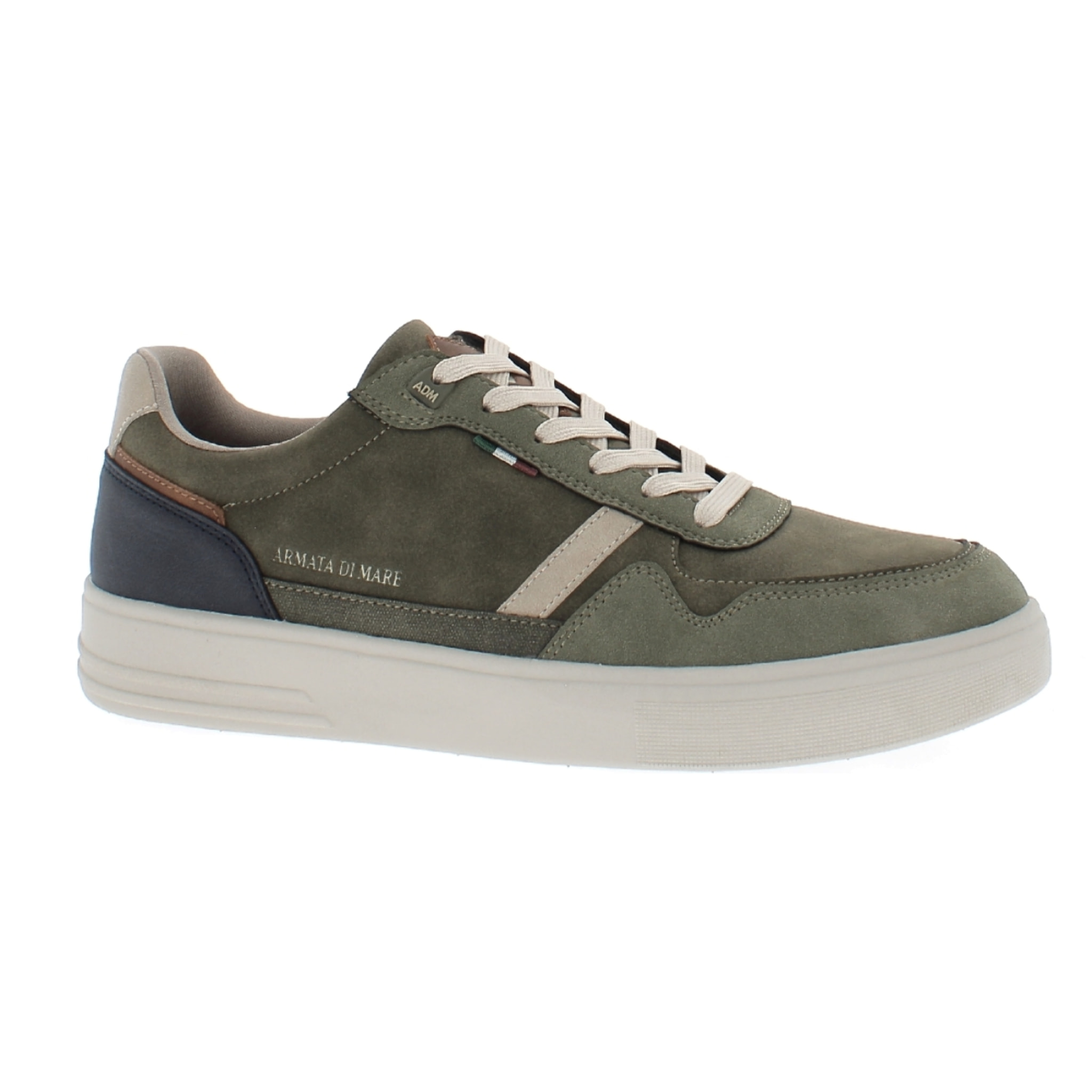 Armata di Mare Scarpe Uomo Sneakers Basse Stringate con Soletta Rimovibile in Memory Foam AMU W24M608 Olive