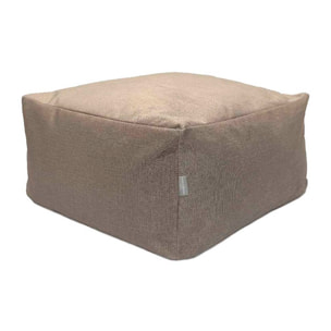 Puff desenfundable PANDA marrón 50x50x25 cm. Disponible en varios colores