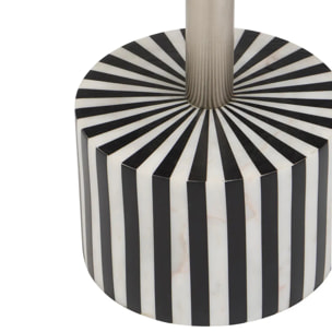 Table d'appoint Nema noir et blanc 36x36x58,5cm