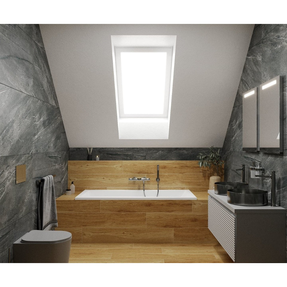 Vasque à poser 38 x 38 x 11 cm Aurum gun métal noir brossé en acier inoxydable avec bonde sans trop-plein (SATAUR3838BGM)