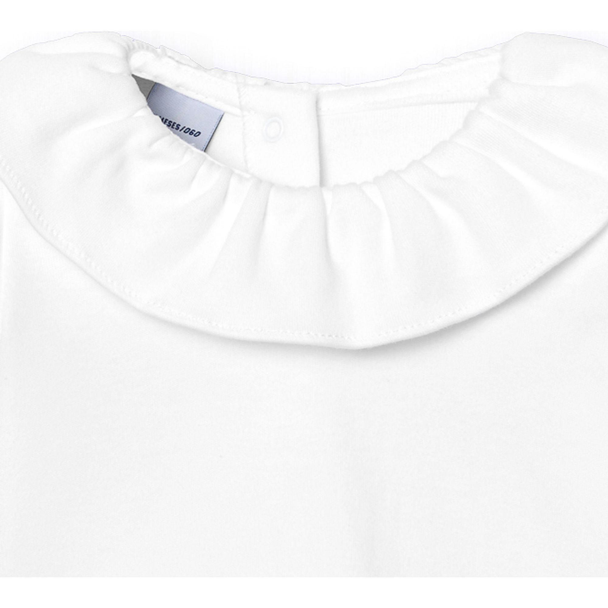 Camiseta bebé manga larga cuello volante